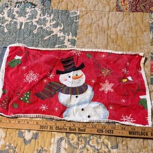 Festive Snowman Holiday Cotton Towel